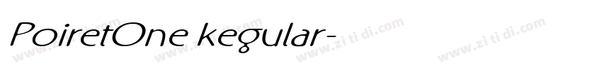 PoiretOne kegular字体转换